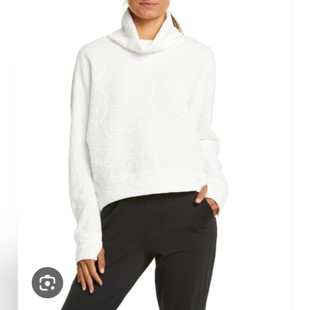 Zella Women's Cream Cowl Neck Sweater